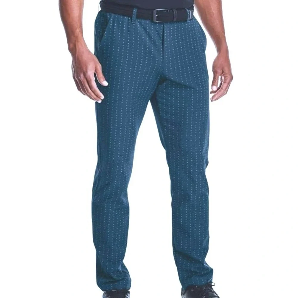 UNDER ARMOUR Men's 32/34 Teal Vanish Showdown Performance Golf Tee Print Pants